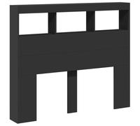 vidaXL Testiera con Contenitore a LED Nera 120x17x102 cm