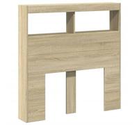 vidaXL Testiera con Contenitore a LED Rovere Sonoma 100x17x102 cm