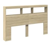vidaXL Testiera con Contenitore a LED Rovere Sonoma 160x17x102 cm