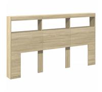 vidaXL Testiera con Contenitore a LED Rovere Sonoma 180x17x102 cm