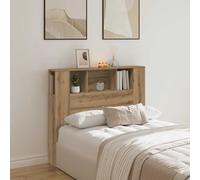 vidaXL Testiera con Contenitore Artigianale 120x19x104,5cm Multistrato, testiera Letto, arredo Camera da Letto, testiera libreria