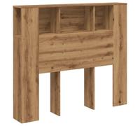 vidaXL Testiera con Contenitore Artigianale 120x19x104,5cm Multistrato, testiera letto, arredo camera da letto, testiera libreria