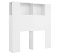 vidaXL Testiera con Contenitore Bianco 100x18,5x104,5 cm