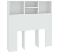 vidaXL Testiera con Contenitore Bianco 100x19x103,5 cm