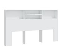 vidaXL Testiera con Contenitore Bianco 180x19x103,5 cm