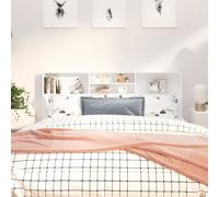 vidaXL Testiera con Contenitore Bianco 180x19x103,5 cm