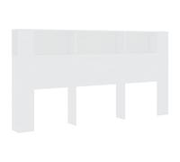 vidaXL Testiera con Contenitore Bianco 200x18,5x104,5 cm