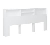 vidaXL Testiera con Contenitore Bianco 200x19x103,5 cm