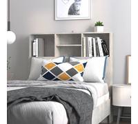 vidaXL Testiera con Contenitore Grigio Cemento 100x19x103,5 cm