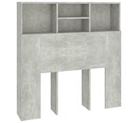 vidaXL Testiera con Contenitore Grigio Cemento 100x19x103,5 cm