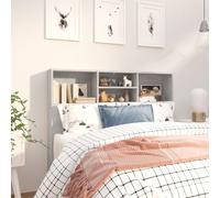vidaXL Testiera con Contenitore Grigio Cemento 120x19x103,5 cm