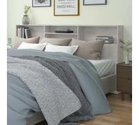 vidaXL Testiera con Contenitore Grigio Cemento 220x19x103,5 cm