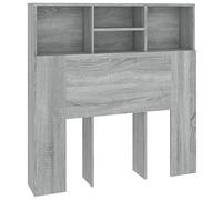 vidaXL Testiera con Contenitore Grigio Sonoma 100x19x103,5 cm