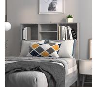 vidaXL Testiera con Contenitore Grigio Sonoma 100x19x103,5 cm