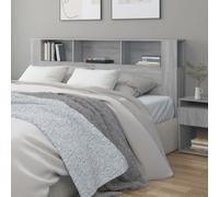vidaXL Testiera con Contenitore Grigio Sonoma 200x18,5x104,5 cm