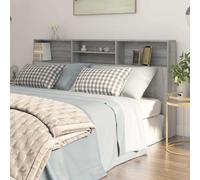 vidaXL Testiera con Contenitore Grigio Sonoma 200x19x103,5 cm