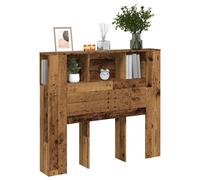 vidaXL Testiera con Contenitore Legno 120x19x104,5 cm in Multistrato, testiera Letto, arredo Camera da Letto, testiera libreria