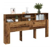 vidaXL Testiera con Contenitore Legno Antico 200x19x103,5cm Truciolato