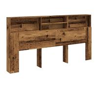 vidaXL Testiera con Contenitore Legno Antico 200x19x103,5cm Truciolato