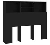 vidaXL Testiera con Contenitore Nera 120x19x103,5 cm