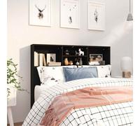 vidaXL Testiera con Contenitore Nera 120x19x103,5 cm