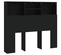 vidaXL Testiera con Contenitore Nera 120x19x103,5 cm