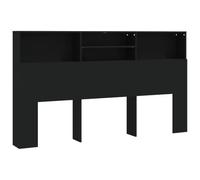 vidaXL Testiera con Contenitore Nera 180x19x103,5 cm