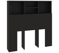 vidaXL Testiera con Contenitore Nero 100x19x103,5 cm