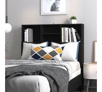 vidaXL Testiera con Contenitore Nero 100x19x103,5 cm