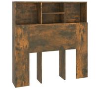 vidaXL Testiera con Contenitore Rovere Fumo 100x19x103,5 cm