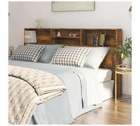 VIDAXL - Testiera Con Contenitore Rovere Fumo 200x19x103,5 Cm
