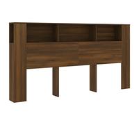 vidaXL Testiera con Contenitore Rovere Marrone 200x18,5x104,5 cm