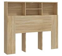 vidaXL Testiera con Contenitore Rovere Sonoma 120x19x103,5 cm