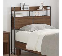 vidaXL Testiera con lo scaffale Rovere marrone 90 cm Legno multistrato