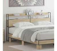 vidaXL Testiera con lo scaffale rovere sonoma 180 cm Legno multistrato