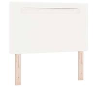 vidaXL Testiera con luci a Strisce a LED Bianco 100 cm PVC, Testata Letto Elegante, Rettangolare, Alta Regolabile, Resistente, Design LED da Parete, Moderno e Versatile