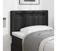 vidaXL Testiera a parete con testata nera 90 cm PVC