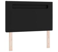 vidaXL Testiera a parete con testata nera 90 cm PVC