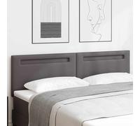 vidaXL Testiera con luci a strisce a LED Grigio 180 cm Pelle Sintetica