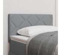 vidaXL Testiera con luci a strisce a LED Grigio chiaro 80 cm Tessuto