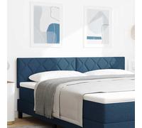 vidaXL Testiera con luci a strisce a LED Regolabile Blu 180 cm Tessuto