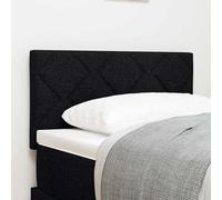 vidaXL Testiera con luci a strisce a LED Regolabile Nero 80 cm Tessuto