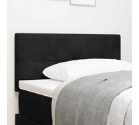 vidaXL Testiera con luci a strisce a LED Regolabile Nero 90 cm Velluto