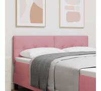 vidaXL Testiera con luci a strisce a LED Regolabile Rosa 80 cm Velluto