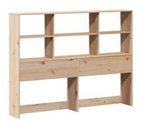 vidaXL Testiera con Ripiani 120 cm in Legno Massello di Pino, Testata Letto, testiera in Legno massello, testiera con Scomparti, testiera in Legno