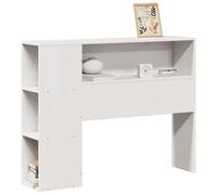 vidaXL Testiera con Ripiani Bianca 100 cm in Legno Massello di Pino, Testata Letto, testiera in Legno massello, testiera con Scomparti