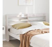 vidaXL Testiera con Ripiani Bianca 160 cm in Legno Massello di Pino, testata letto, testiera in legno massello, testiera con ripiani