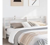 vidaXL Testiera con Ripiani Bianca 180 cm in Legno Massello di Pino, Testata Letto, testiera in Legno massello, testiera con Ripiani