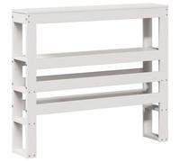 vidaXL Testiera con Ripiani Bianca 90 cm in Legno Massello di Pino, Testata Letto, testiera in Legno massello, testiera con Ripiani, testiera in Legno