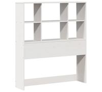 vidaXL Testiera con Ripiani Bianca 90 cm in Legno Massello di Pino, Testata Letto, testiera in Legno massello, testiera con Scomparti